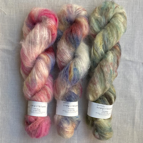 fluffy mohair gradient fra cowgirl blues