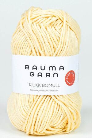tjukk bomull i farven strågul 324