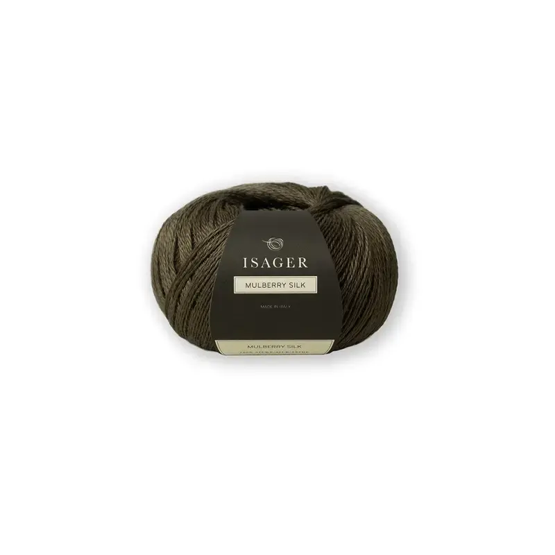 isager mulberry silk i farven khaki